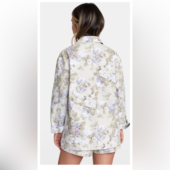 RVCA Floral Utility, Worker, Chore Jacket Shacket - Picture 3 of 14